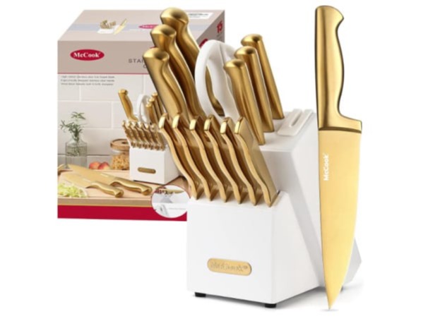 McCook MC21G Luxury Golden Titanium Kitchen Knife Set