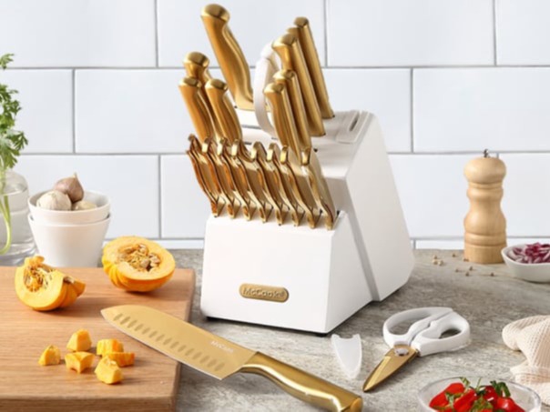 McCook MC69G Luxury Golden Titanium Kitchen Knife Set
